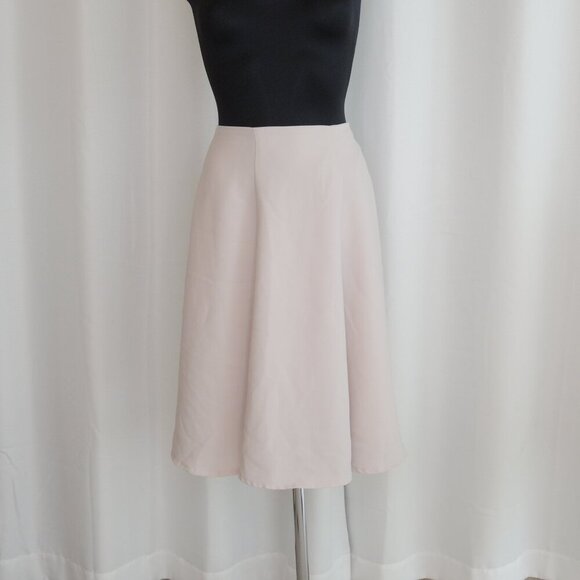 Y2K Bias Cut Satin Cream Slip Skirt Sz 6 - Picture 2 of 9